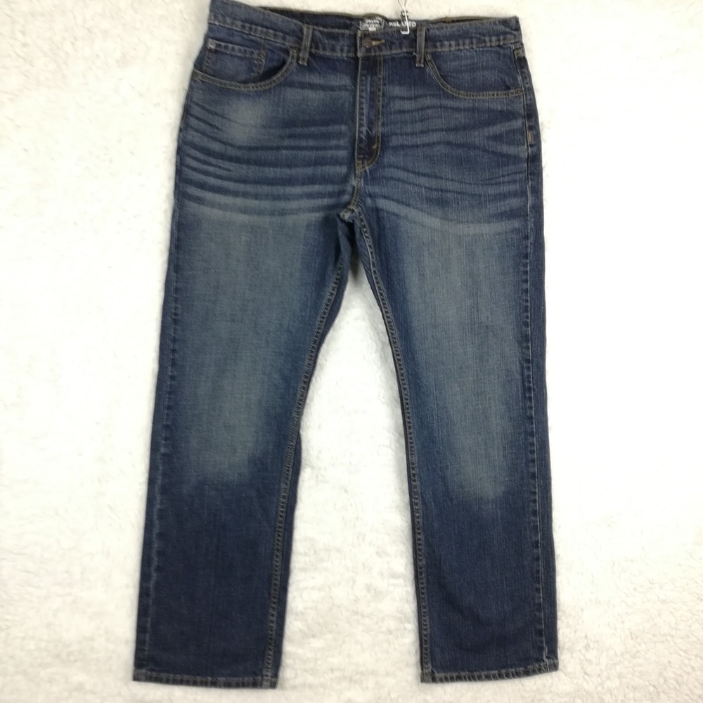 Signature Levi Strauss‎ Gold Mens Jeans Relaxed Straight Leg Blue Denim 40x32
